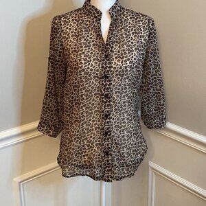 Cheetah Print Blouse size Medium